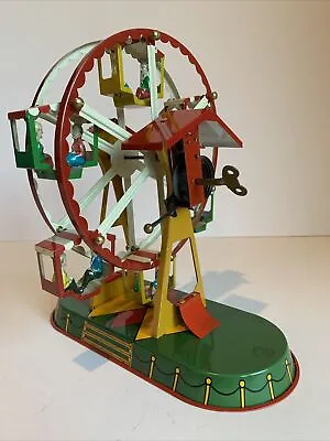 J. W. Vintage German Tin Ferris Wheel Lithograph Toy Works • $70