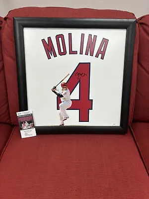 Yadier Molina Signed 20x20 Framed Jersey Photo St Louis Cardinals AUTO JSA COA • $249.99