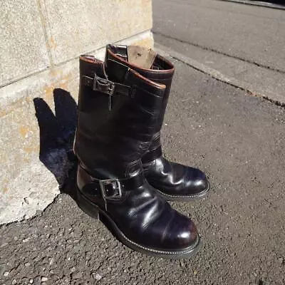 Vintage Engineer Boots 8 E Brown Core SEARS HERMAN 26cm • $795