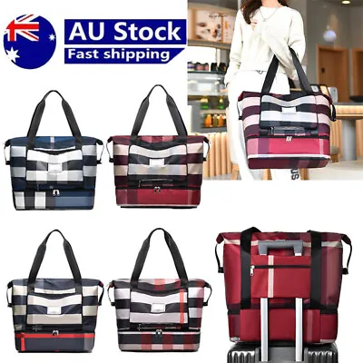 $10.25 • Buy Foldable Travel Bag Unisex Large Capacity Zipper Duffel Bags Travel Handbag Gym