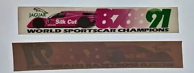 Rare New 1991 Le Mans  Jaguar Silk Cut Car Sticker World Sportscar Champions   • £8