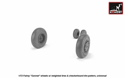 ARMORY ARAW72413 1/72 Fairey Gannet Late Type Wheels With Weighted Tires • £7.40