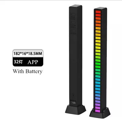 32LED RGB Car APP Control Voice Activated Pickup Music Rhythm Light Ambient Lamp • $15.20