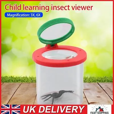 Insect Viewer Box Durable 3X 6X Magnifying Glass For Science Nature Exploration • £5.39