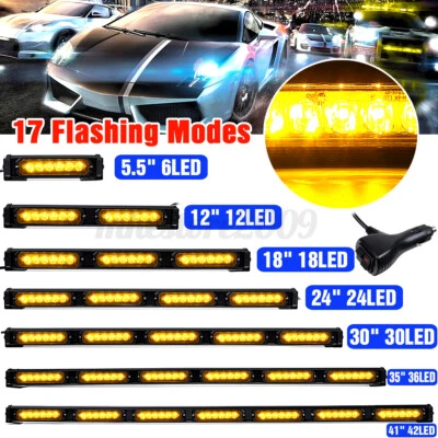 £121.37 • Buy 5.5  12  18  24  36  41  LED Emergency Warning Strobe Light Bar Traffic  