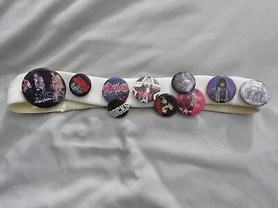 VTG 80s Hard Rock Heavy Metal Button Pin Set Lot Ratt Motley Crue Van Halen DIO • $38.50