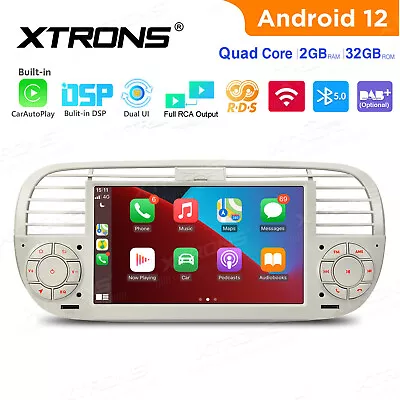 For Fiat 500 2007-2015 7  Android 12 2+32GB Car GPS Stereo Navi Radio DSP RCA BT • $109.99
