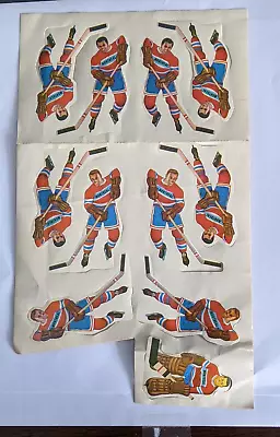 Vintage Munro Table Top Hockey GAME Montreal Canadians Players Sticker  Sheet • $14.95