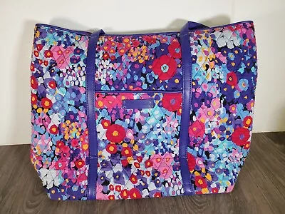 Vera Bradley Impressionista Trimmed Tote XL Purple Floral Tote Bag • $69.99