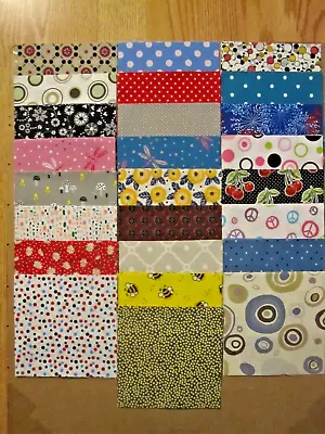 Lot Of  100  5  X 5   Fabric Squares For Quilting/Crafts.  I See Spots  • $11