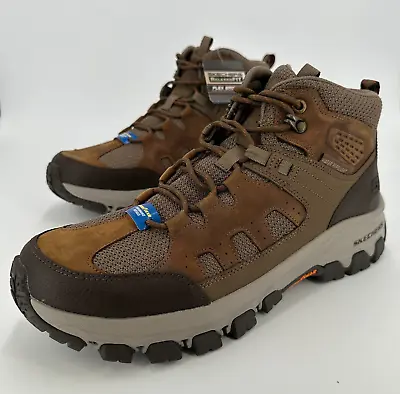 Skechers Men's Relaxed Fit Hiking Boots Sz 13 Mid Lace-up Goodyear Soles 204517 • $49.95
