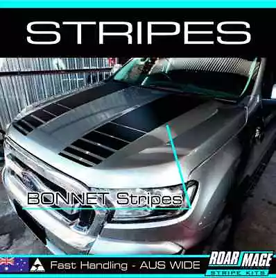 AM BONNET Stripes Kit Decals Stickers Fit 2011-2021 Ford Ranger 4x4 Turbo Raptor • $89