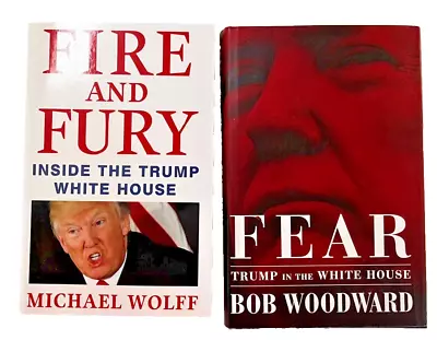 Trump Books X2 | Fire And Fury By Michael Wolff; Fear By Bob Woodward • $45