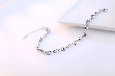 Womens Ladies Bracelet 925 Sterling Silver Jewellery Classic Pure Love Gift UK • £5.98