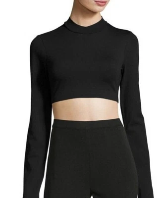$19.95 • Buy Fenty Puma X Rihanna Fenty Womens Cropped Mock Black Neck Top 573174 01 A47A