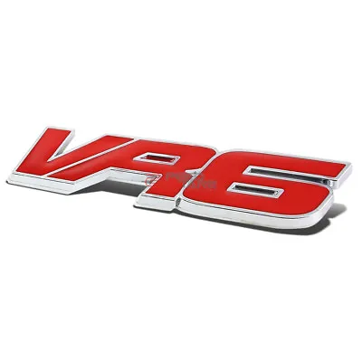 Auto Metal Bumper Trunk Grill Emblem Badge Chrome Red For Vw Vr6 Golf/jetta • $6.38