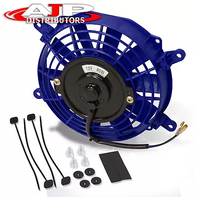 7  12V 2250RPM Blue Electric Engine Motor Intercooler Radiator Fan Kit Universal • $19.99