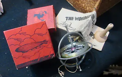 NEAR MINT The Wonderful Gyroscope Vintage Spinning Metal Toy W/Box Instructions • $49.99