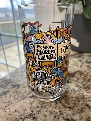 Vintage Muppets 1981 The Great Muppet Caper  Glass Jim Henson Happiness Hotel • $15