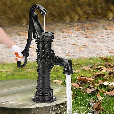 VEVOR Garden Hand Water Pump Well Farm Irrigation Yard Water Feature Cast Iron • £44.39