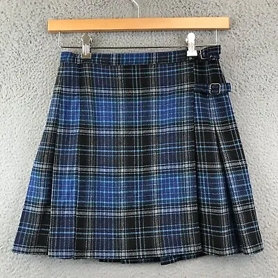 J. Crew Wool Blend Plaid Mini Skirt Blue Womens Size 6 • $19.99