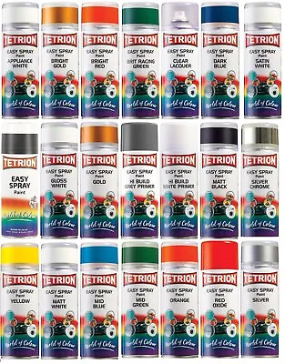 All Colour Easy Spray Paint 400ml For Wood Metal Ceramic Plastic Glass Paper MDF • £9.99