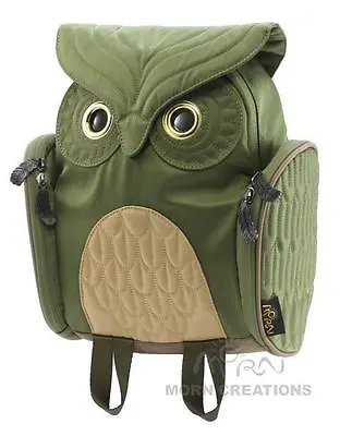 Owl SMALL OLIVE 3D Backpack MORN CREATIONS Bag Kid INFANT Legend *Not For Adult* • $89.99