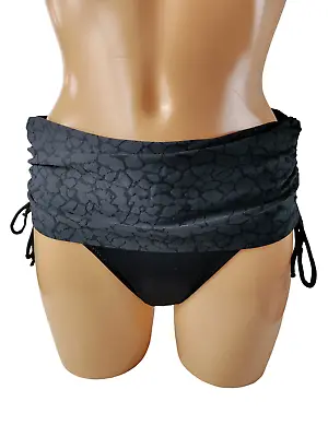 Bnwt Fantasie Swim Size Uk Small Black Montreal Foldover Tie Side Bikini Bottoms • £11.99