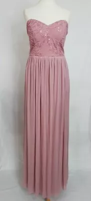 Pink Lipsy Bella Bandeau Multi-way Maxi Dress Size 8 New With Tags RRP £90 • $36.98