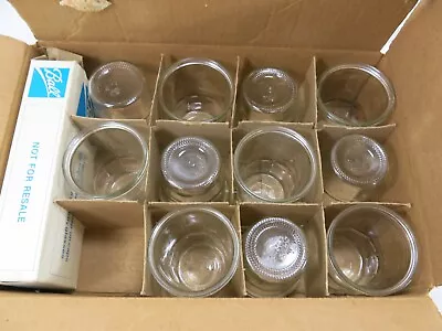 Vintage Ball Set Of 11 - 8 Oz. Jelly Glasses With White Plastic Snap On Lids • $8.99