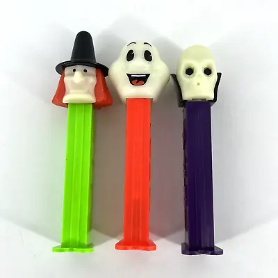 Glow In Dark Faces Misfit Witch White Face Ghost Happy Henry And Skull PEZ • $10