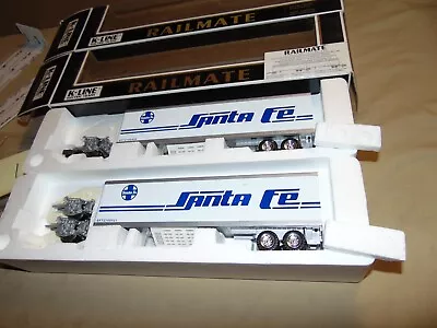 K Line O 2 Unit Santa Fe Railmate Intermodal Trailer Set - Super Clean + Box  #1 • $200