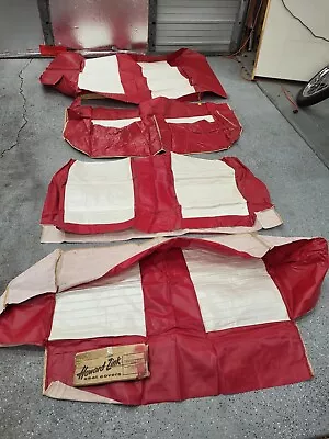 $295.90 • Buy NOS Howard Zink Vintage Car Seat Covers 69CW Red White Vinyl Chevrolet Ford?