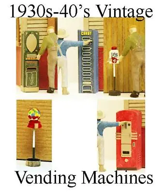 1930s-40s Era VENDING MACHINES N Scale Details 1/160 Scale • $8.99