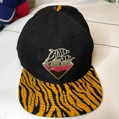 Pink Dolphin Line Hat Snapback Cap Adults OS Adjustable Tiger Print • $19.99