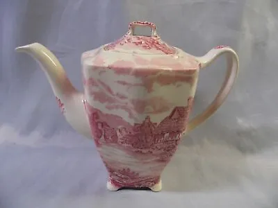 Vintage Johnson Bros Olde English Countryside Red Transfere Teapot ~ Very Nice! • $65