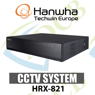 Samsung Hanwha HRX-821 5-in-1 8CH DVR Recorder IP AHD HDTVI HDCVI CVBS CCTV • £831.59