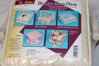 Sewing Basket St. Jane VINTAGE Dritz Design Your Own Sealed SUPER RARE • $19.50