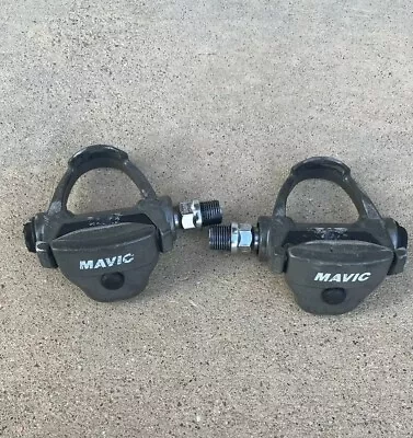 VINTAGE MAVIC CLIPLESS PEDALS By LOOK - GRAY • $20