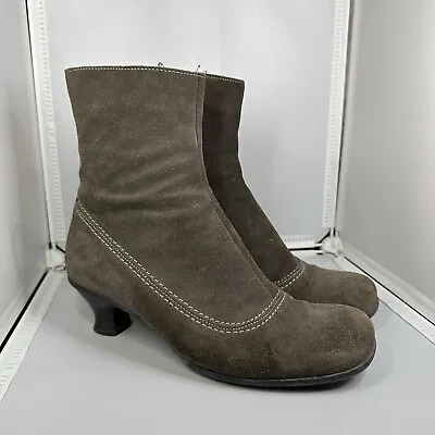 LA CANADIENNE 8.5 M Gray Leather Suede Ankle Boots Shoes Waterproof • $49.97