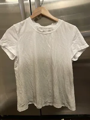 James Perse Women's Tie Day Gray/white T-shirt  VINTAGE LITTLE BOY TEE WLJ3114 • $24.20