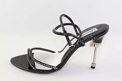 Women's Shoes UNZE 7 (EU 40) Sandals Black Strass Leather DJ758-40 • £28.68