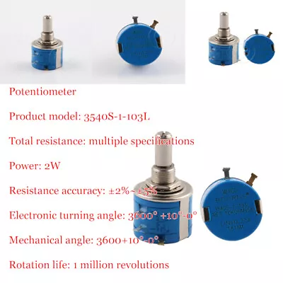 1pcs WXD3-13B 3540S 2W Multi-turn Wirewound Potentiometer 1K 2K 5K 10K 20K 50K • $4.58