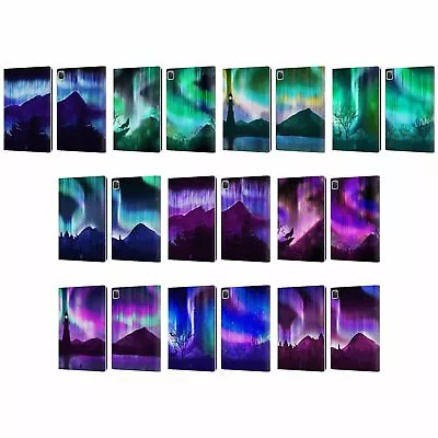 HEAD CASE DESIGNS NORTHERN LIGHTS LEATHER BOOK WALLET CASE COVER FOR APPLE IPAD • £20.95