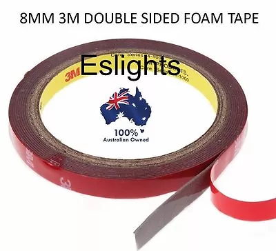 3m High Strength Double Sided Tape Acrylic Foam Sticky Strip Light 8mm 3014 3528 • $5.90