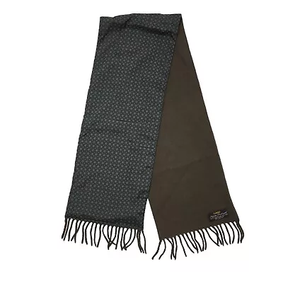 Vintage  Sammy Green Rectangle Tassel Mens Scarf UK 56  X 9'' BB379 • £23.99