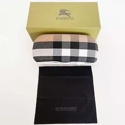 £25 • Buy VINTAGE Burberry Nova Check Hard Glasses Case Eyeglasses Sunglasses Clamshell