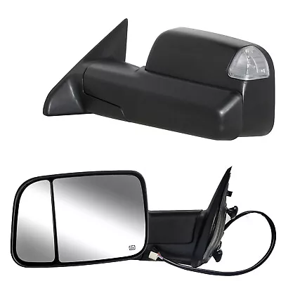 Pair Towing Mirrors Fits 2009-2018 Dodge Ram 1500 2500 Power Heated Turn Signal • $153.35