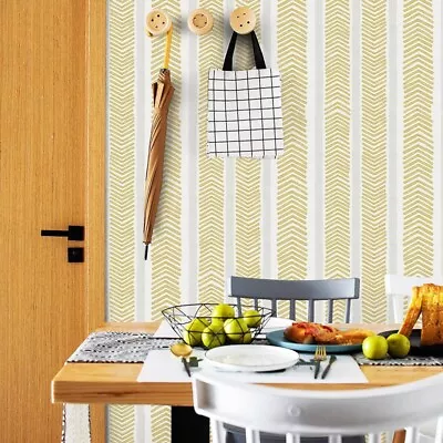 Yellow Line Peel And Stick Bedroom Wall Decor Self-Adhesive Wallpaper 17.3 X118  • $23.99