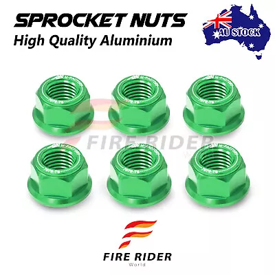 For Kawasaki KR1-KR1S 250 All Years Rear Sprocket Flange Nut Green • $47.43